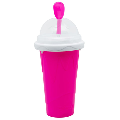Frozen Magic Slushy Maker Cup red pouring beverage for instant slush