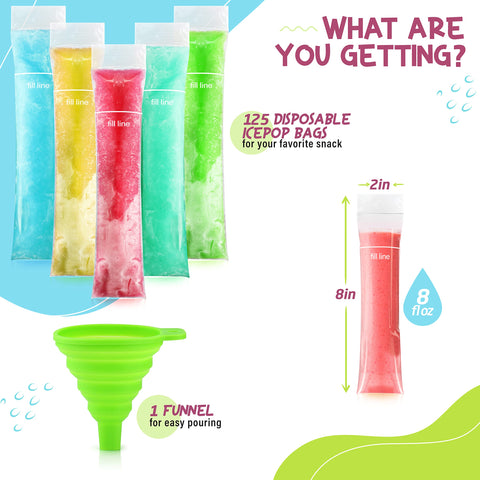 FROZIP popsicle bags with zip seal prevent spills during travel.