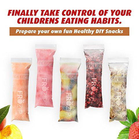 FROZIP bag set ideal for yogurt sticks and fruit smoothies.