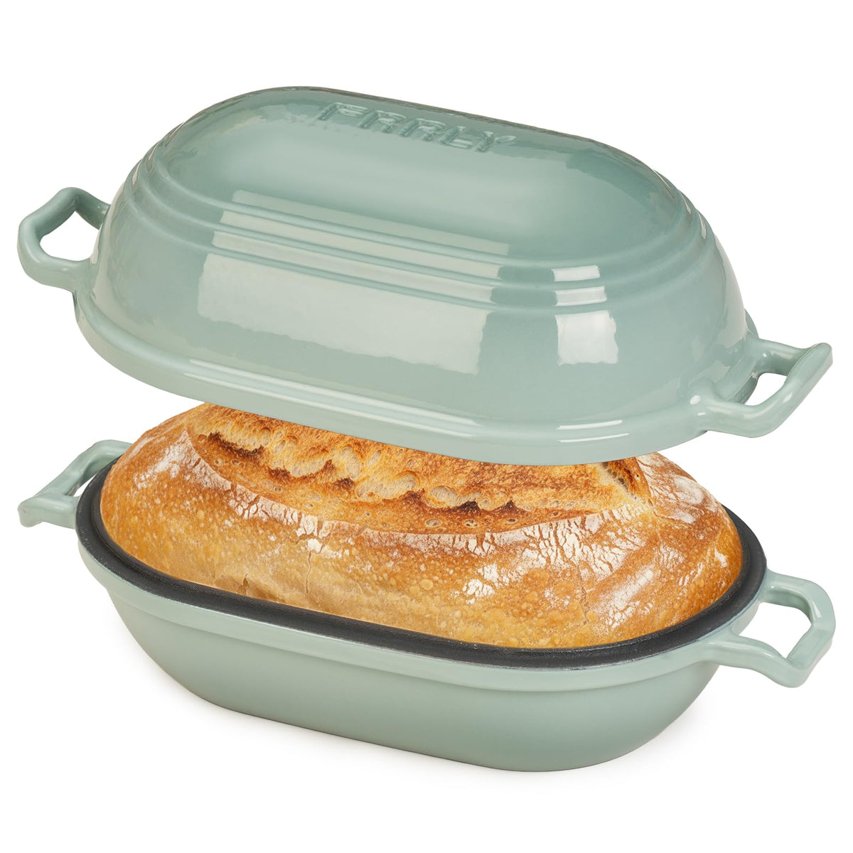 FRRLY enameled Dutch Oven exterior glaze shows rust-resistant durability.