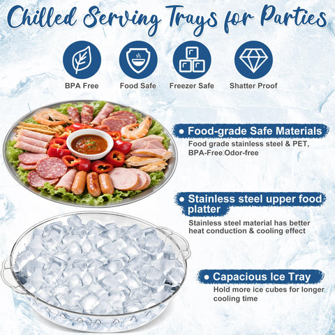 FRUIID eleven-point-eight-inch tray set ideal for buffets and parties with chilled presentation.