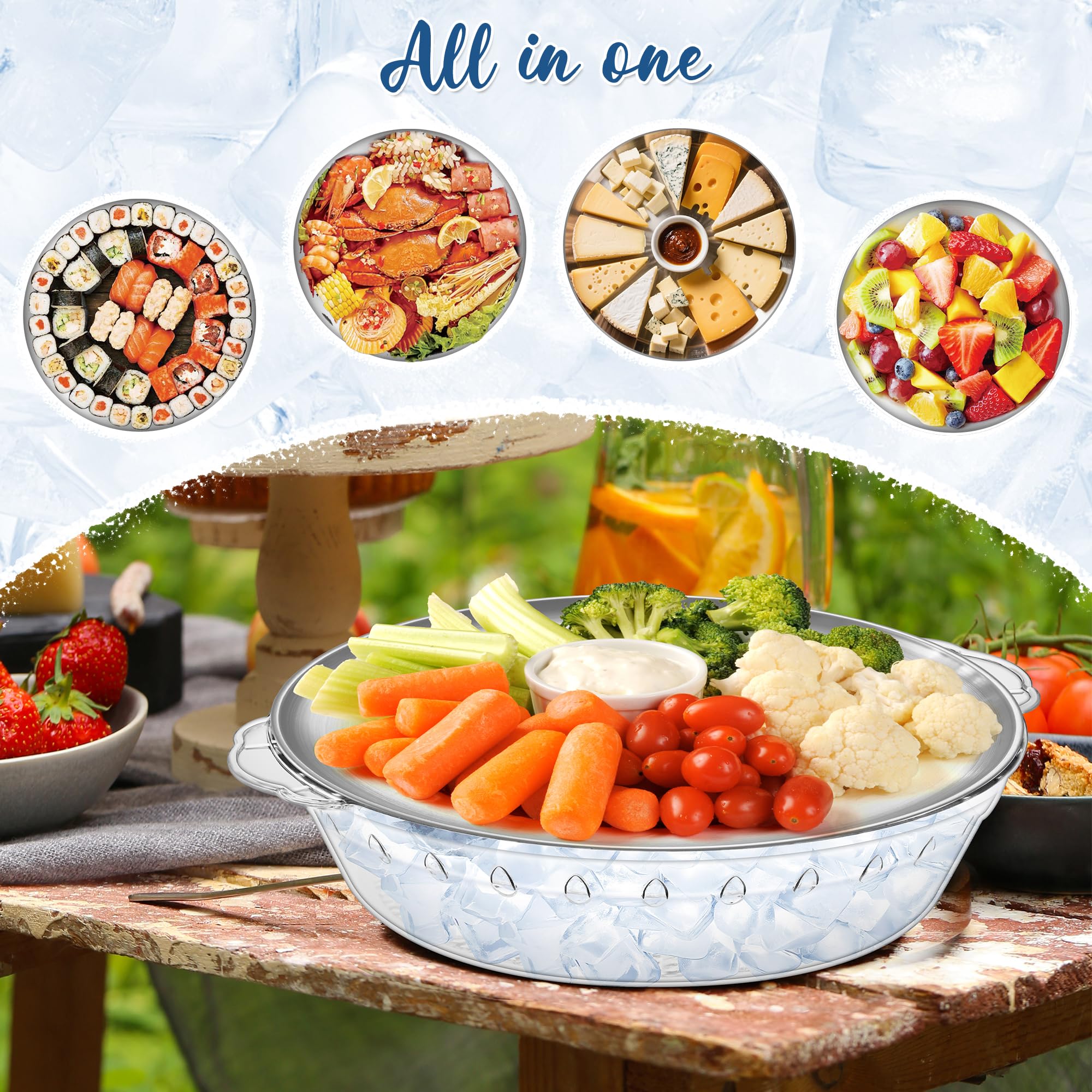 FRUIID tray with clips and forks included for easy guest self-service.