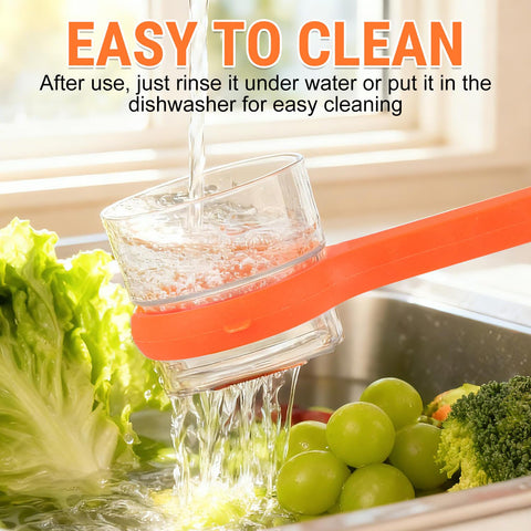 Fruit peeler with transparent box simplifies cleanup after prep.
