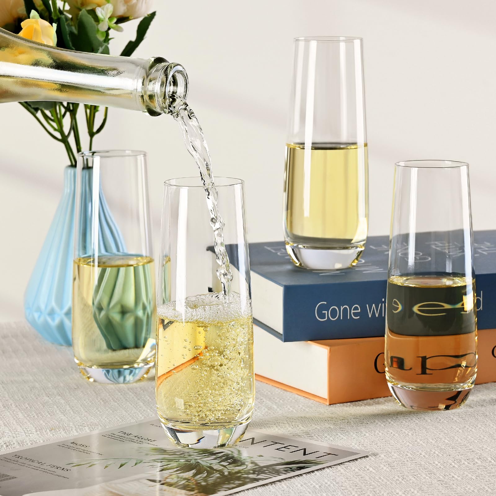 FrutPunch gift-boxed champagne glasses are ready for gifting at weddings and anniversaries.