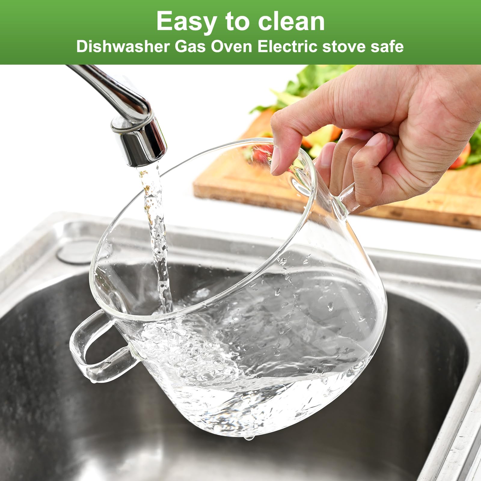 FrutPunch heat-resistant borosilicate glass for versatile heating.