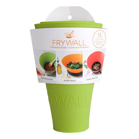 Frywall 12 Green guard provides uninterrupted access to the cooking surface while blocking oil mist.