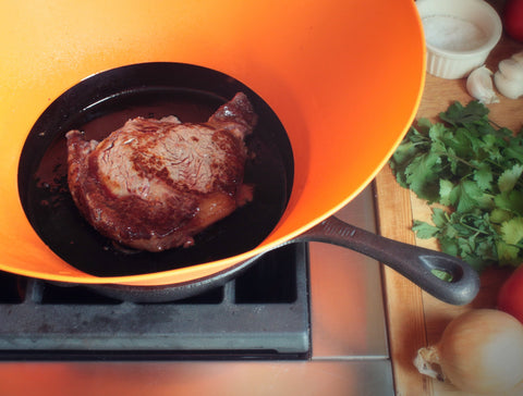 Frywall 450°F silicone withstands high heat for frying.