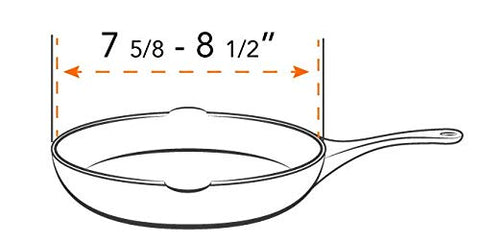 Frywall in use over an 8-inch pan for frying and sautéing