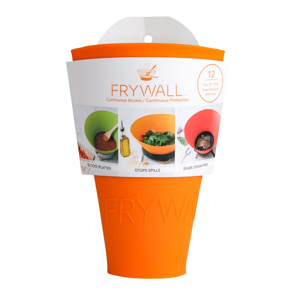 Frywall spillover stopper stopping greens and sauces from reaching the stove