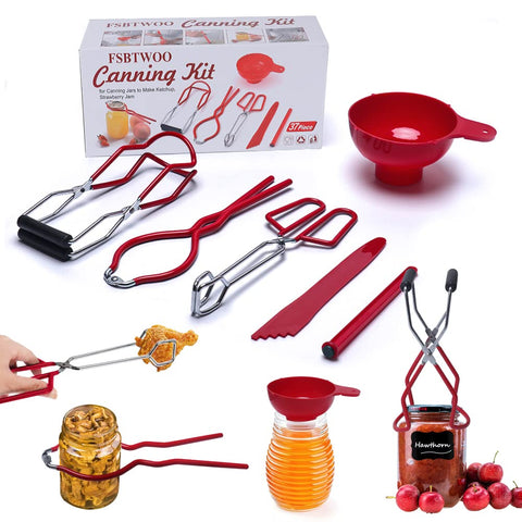FSBTWOO canning kit wide mouth funnel for mess-free pouring.
