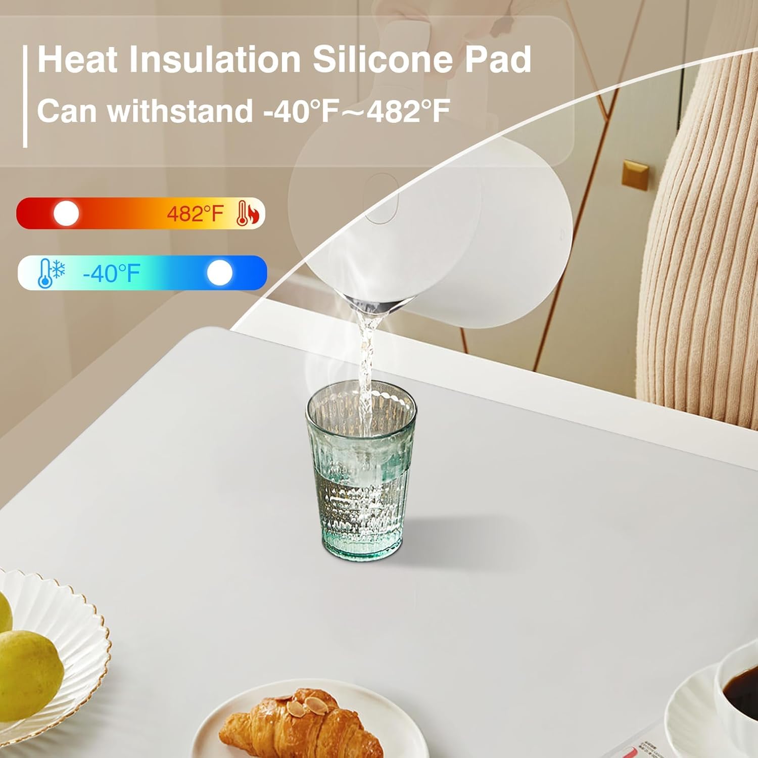 Fsdfskoi spill-resistant surface makes cleaning quick after liquids and paints.
