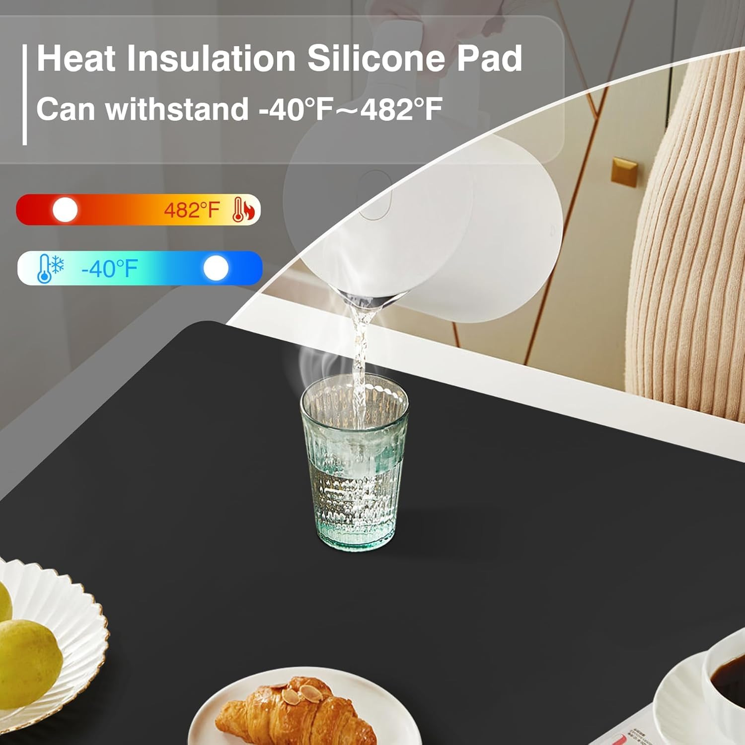 Fsdfskoi spill-resistant surface enables quick cleanup after projects.