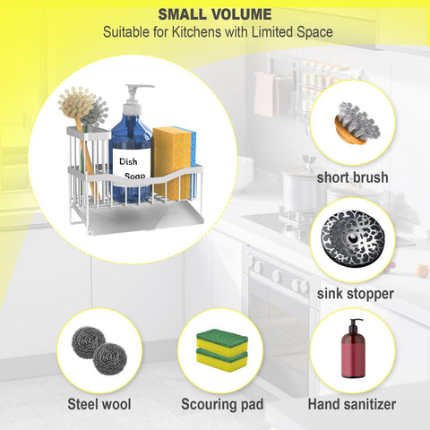 Fssvcd Maifan sink caddy brush holder section helps organize tools.