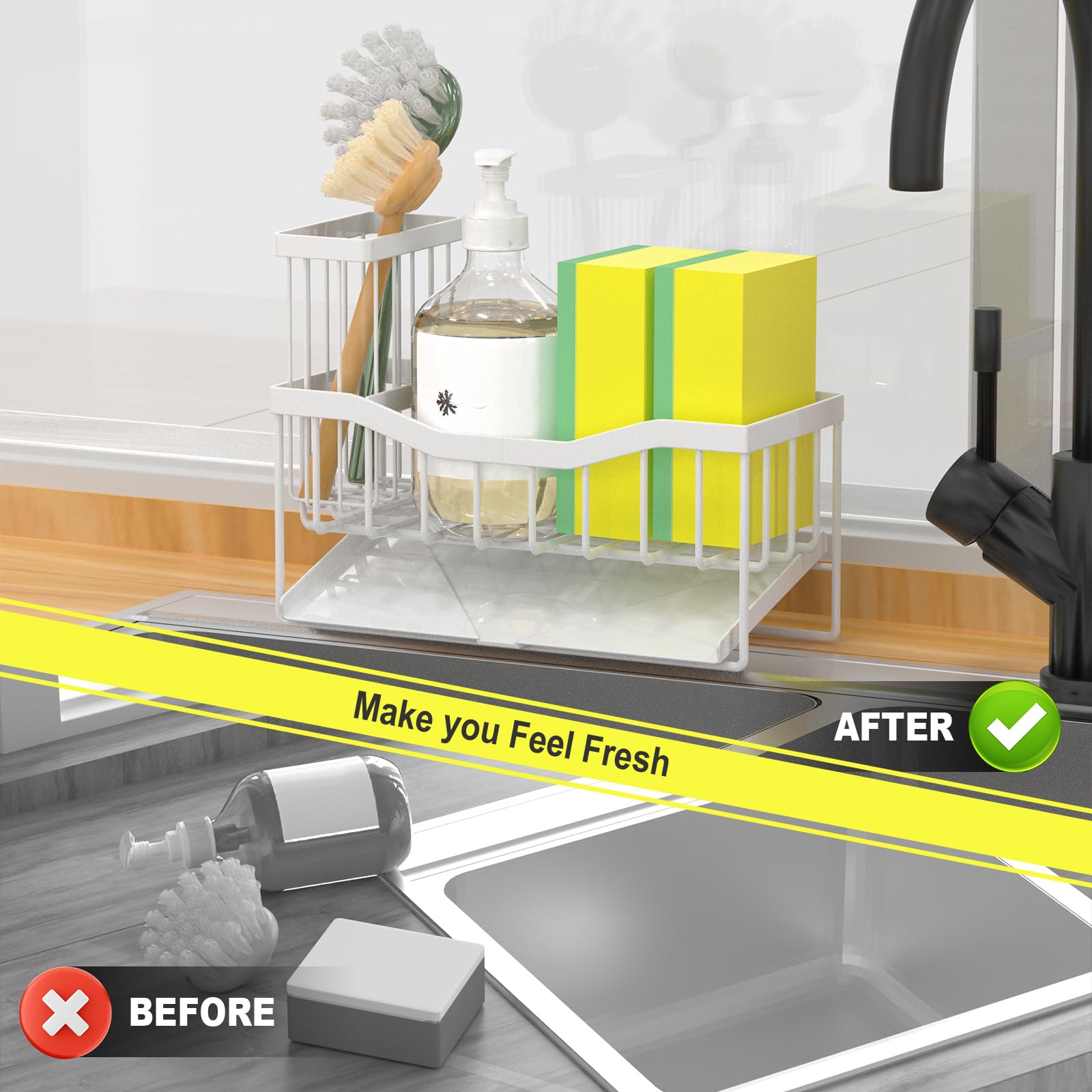 Fssvcd Maifan compact size fits small counters without crowding the sink area.