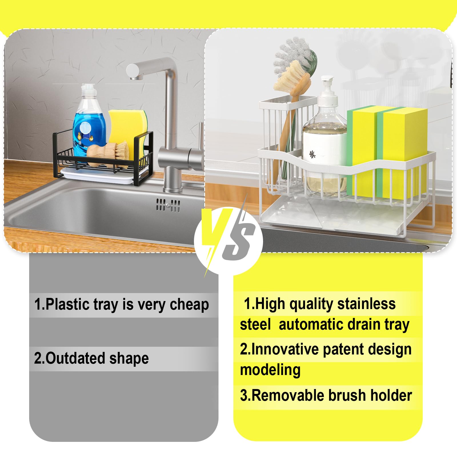 Fssvcd Maifan stainless steel caddy with black coating resists rust and deformation.
