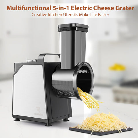 FSTAFAMY five blades provide versatile shredding, slicing, and grating.