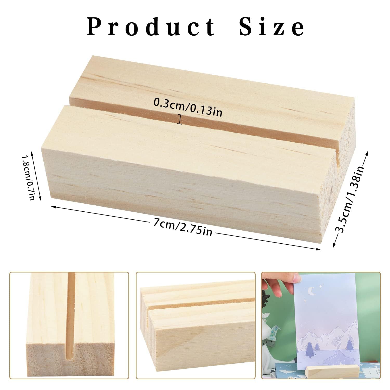 FSWCCK table number stands in natural wood for clear guest seating.