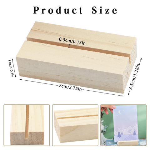 FSWCCK table number stands in natural wood for clear guest seating.