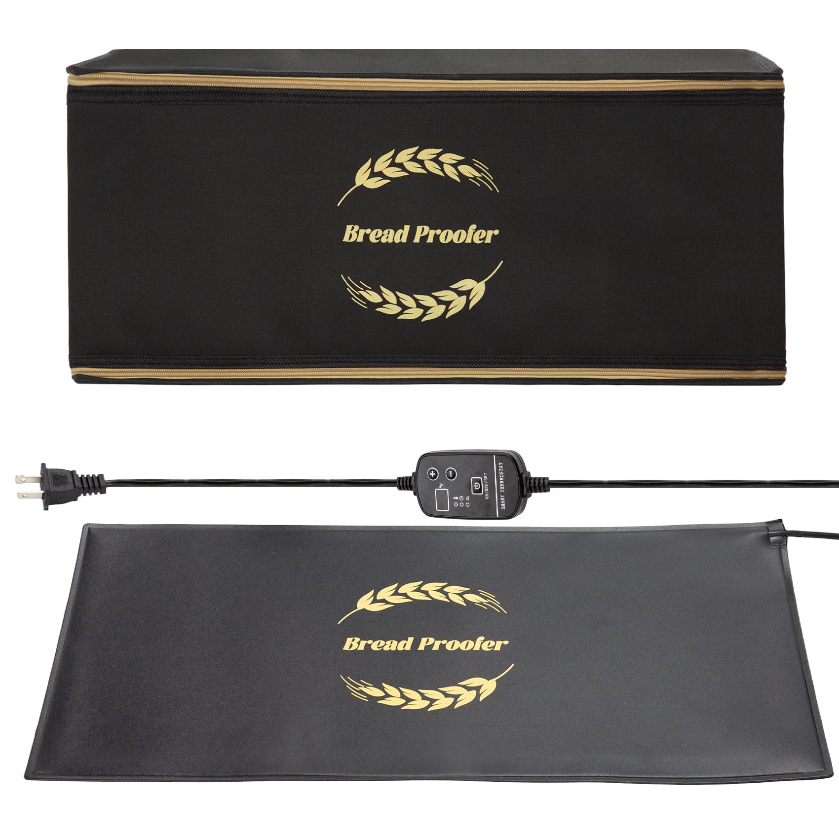 Ftzataz sourdough warming mat with proofer box; durable exterior for easy cleaning.