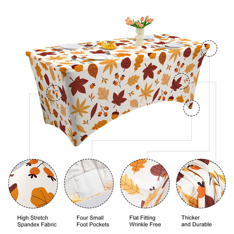 FUANGUI elastic edge keeps the cover in place on rectangular tables, preventing slips.
