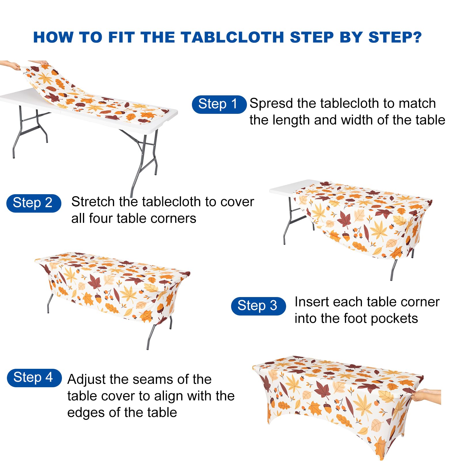 FUANGUI stain- and wrinkle-resistant finish supports quick cleanup after meals.