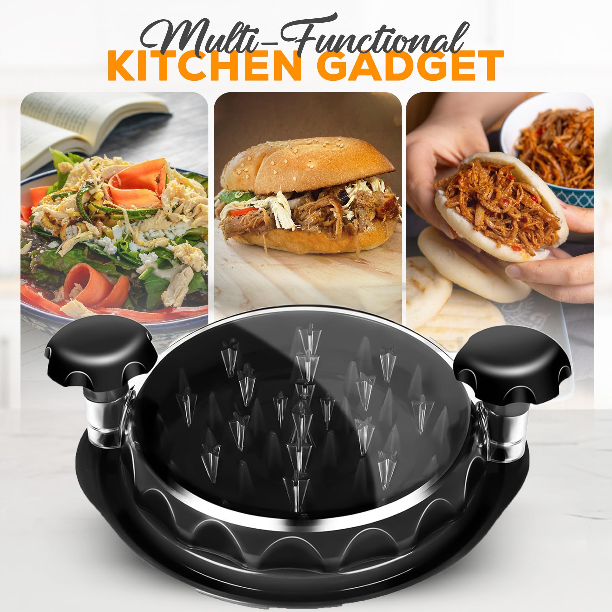 Fuel Kitchen included brush cleans spikes for thorough removal of meat