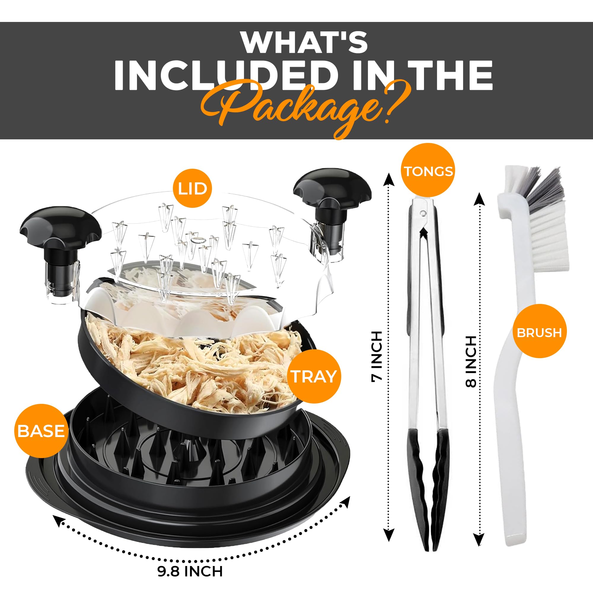Fuel Kitchen meat shredder twist-action for chicken, turkey, pork textures