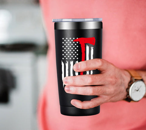Fufandi firefighter tumbler ready gift option with premium packaging.