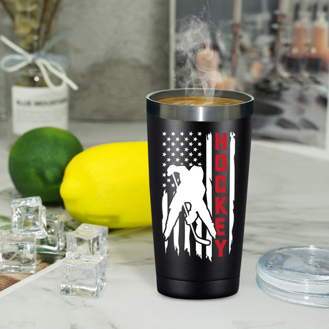 Fufandi hockey tumbler durable travel mug for workouts and travel
