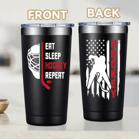 Fufandi hockey tumbler spill-resistant lid for on-the-go sipping