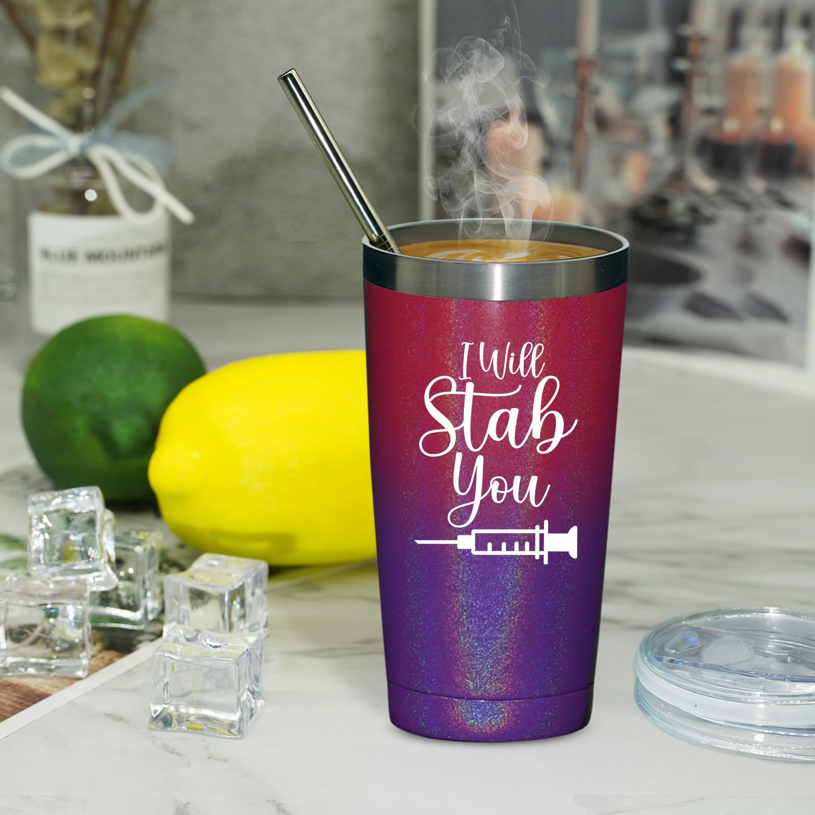 Fufandi tumbler supports coffee, tea, and water during long shifts.