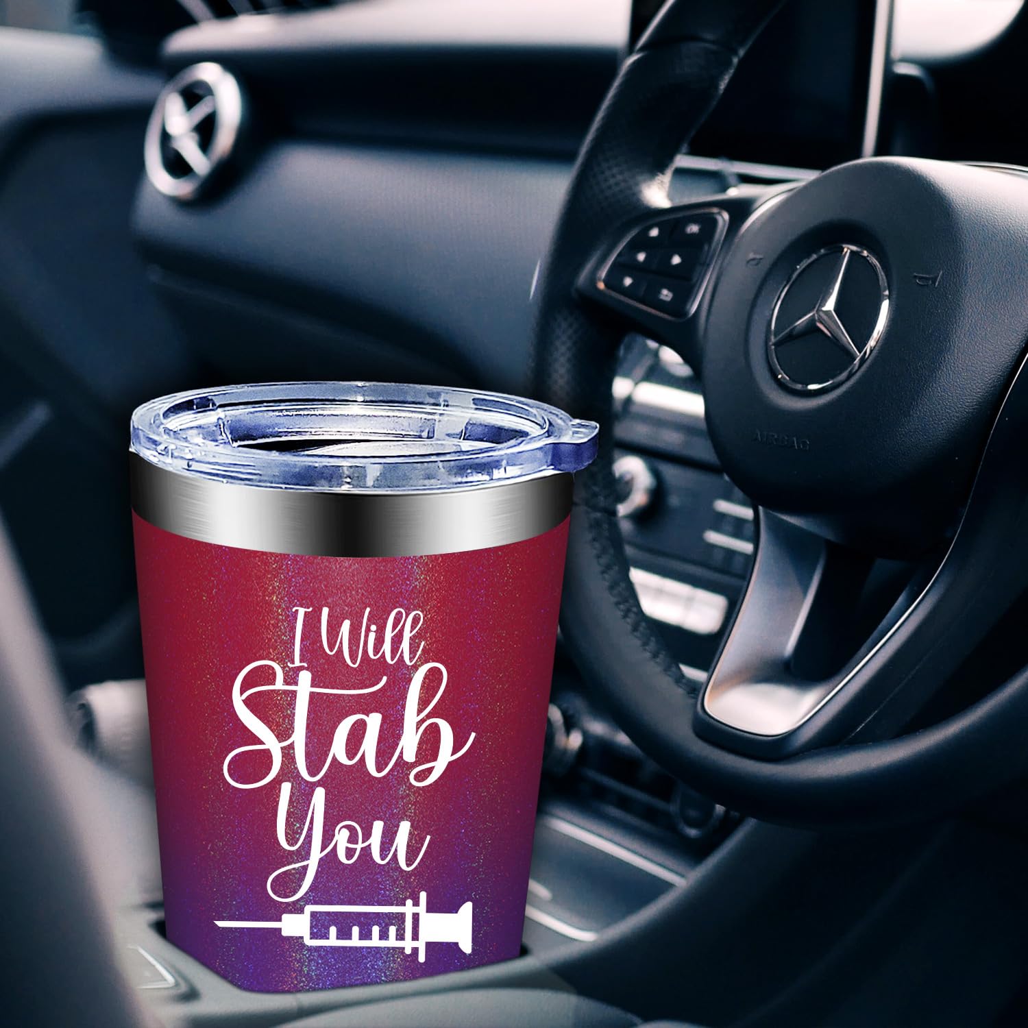 Fufandi tumbler retains temperature for coffee or tea during shifts.