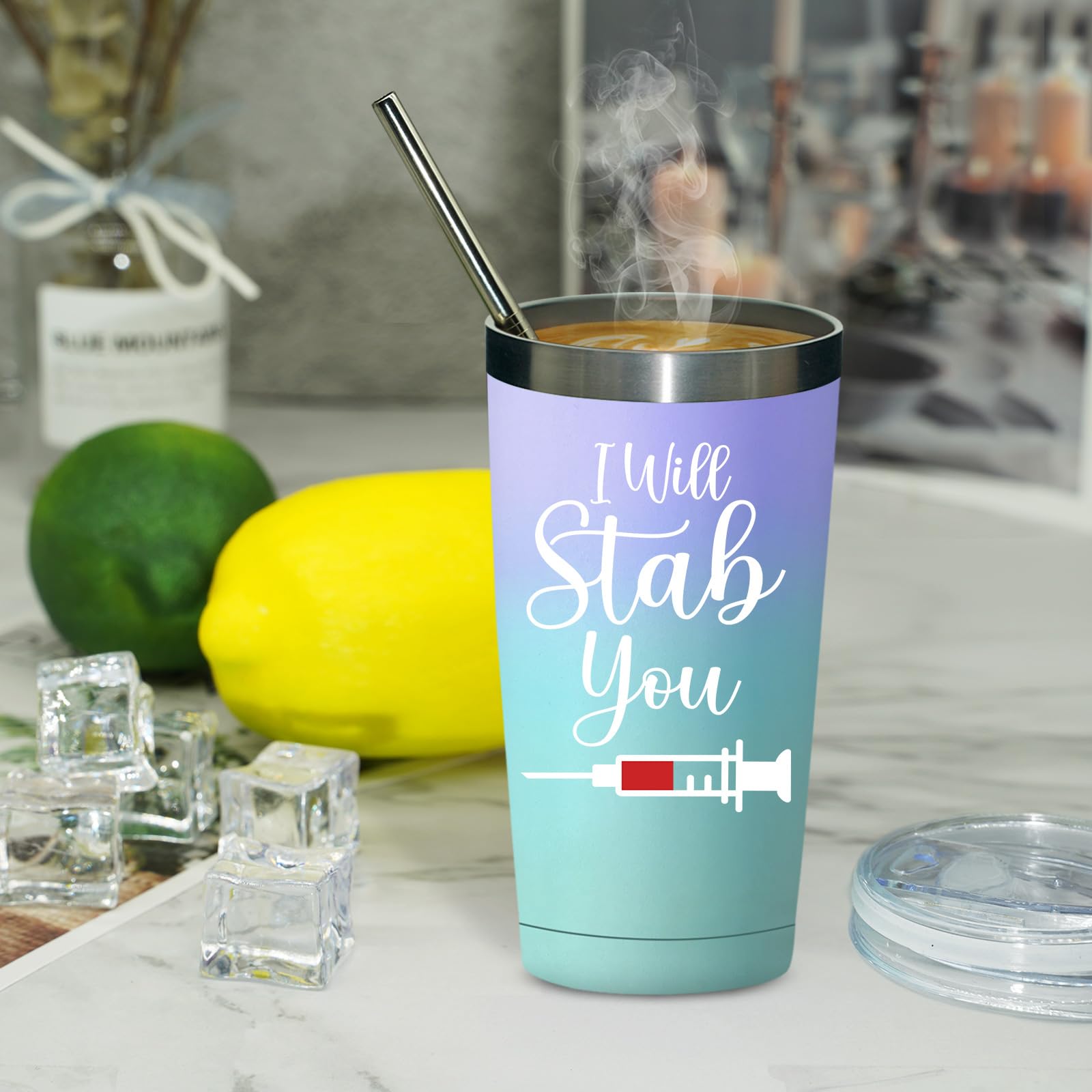 Fufandi nurse gifts tumbler BPA-free lid for safe handling