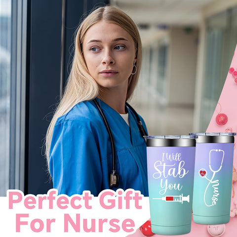 Fufandi nurse gifts tumbler lid closeup with secure BPA-free seal