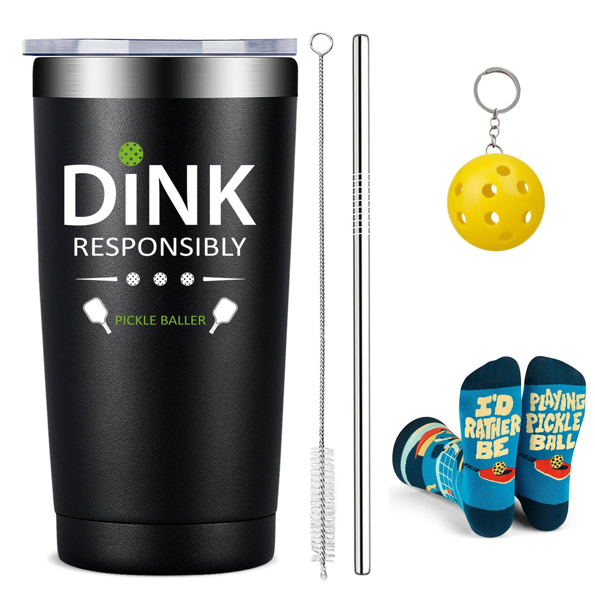 Fufandi pickleball-tumbler-20oz keeps beverages cold on the court.