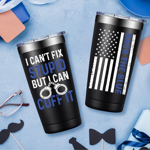 Fufandi police officer tumbler packaging ready for gifting occasions