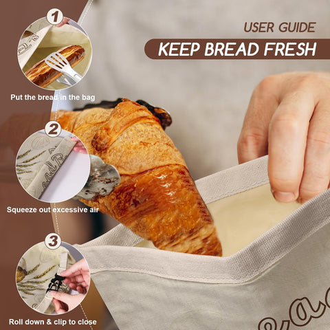 Fufeisi Bread storage bags work in fridge, freezer, or at room temp.