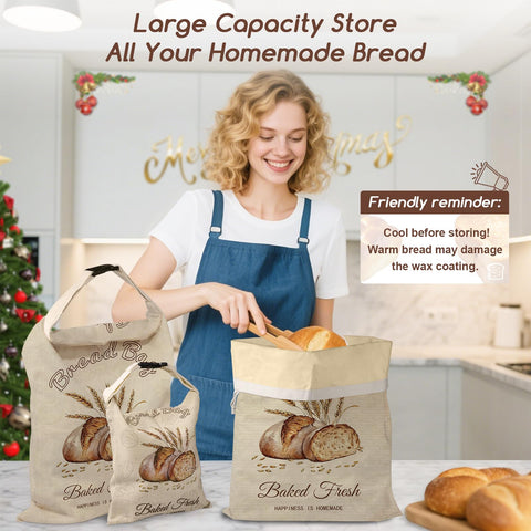 Fufeisi beeswax bread bags in fridge showing freshness retention