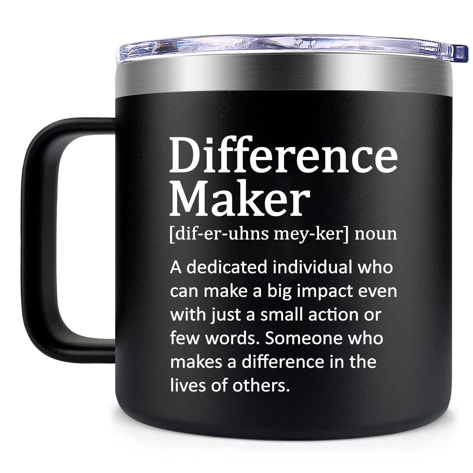 Fufendio Difference Maker 14oz mug with comfortable grip for busy days