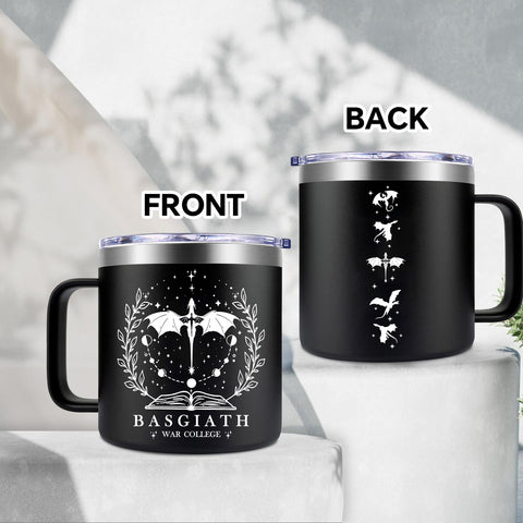 Fufendio Fourth Wing mug double-wall insulation, keeps drinks at the right temperature.