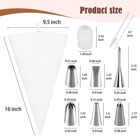 FUGVBB six stainless steel tips deliver durable decorating options.