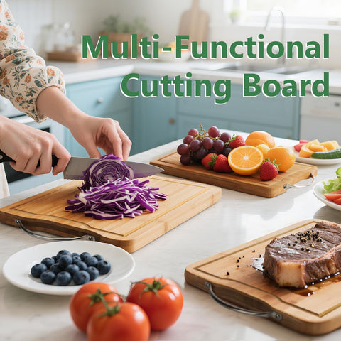 FUHITIM bamboo cutting board serving platter concept for cheese and bread