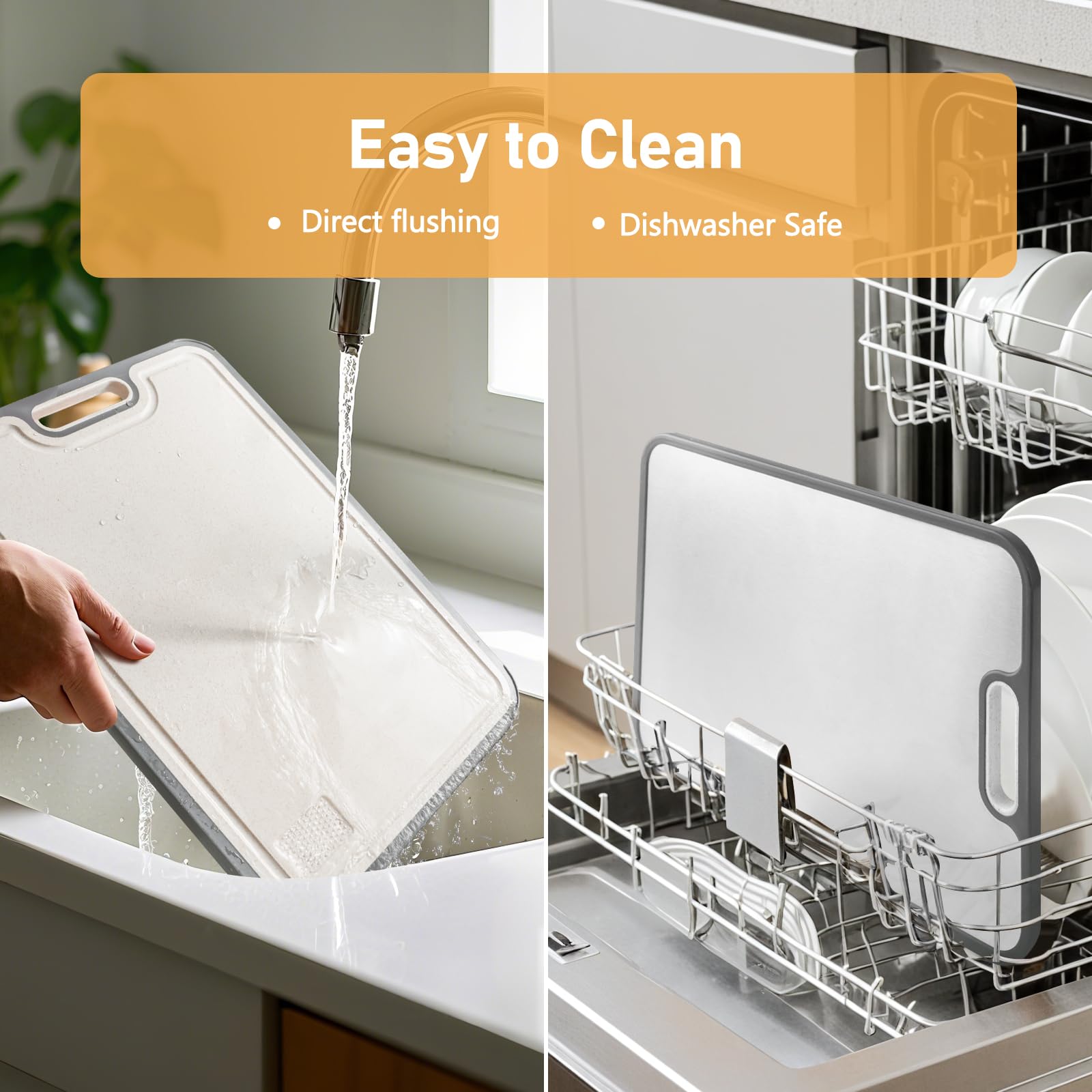 FUHITIM non-porous surface resists liquids for quick cleanup.