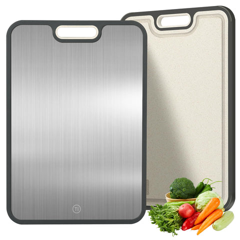 FUHITIM titanium cutting board double-sided surface for durable meal prep.