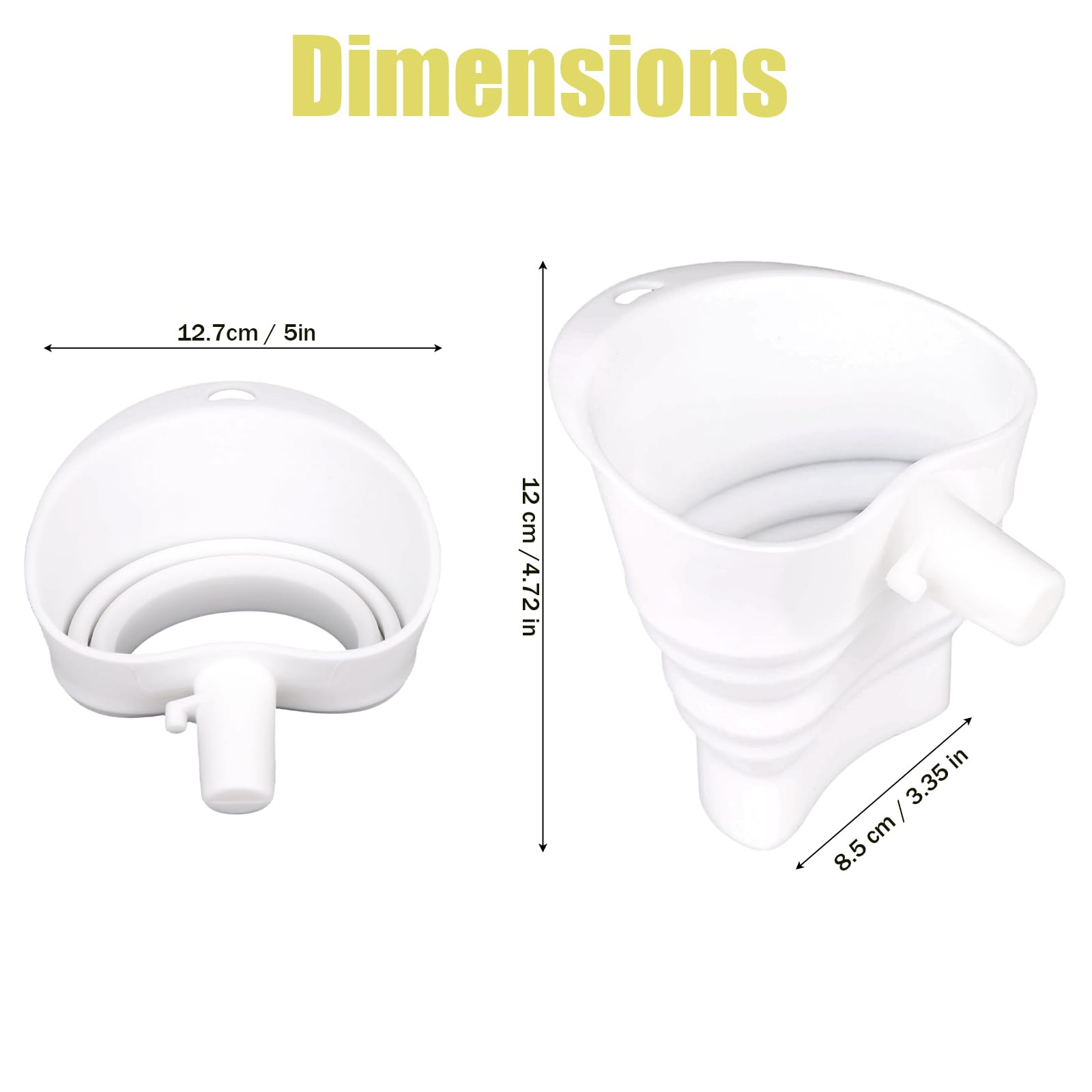Fukaisu flour funnel guides flour into the bowl with precision during baking prep