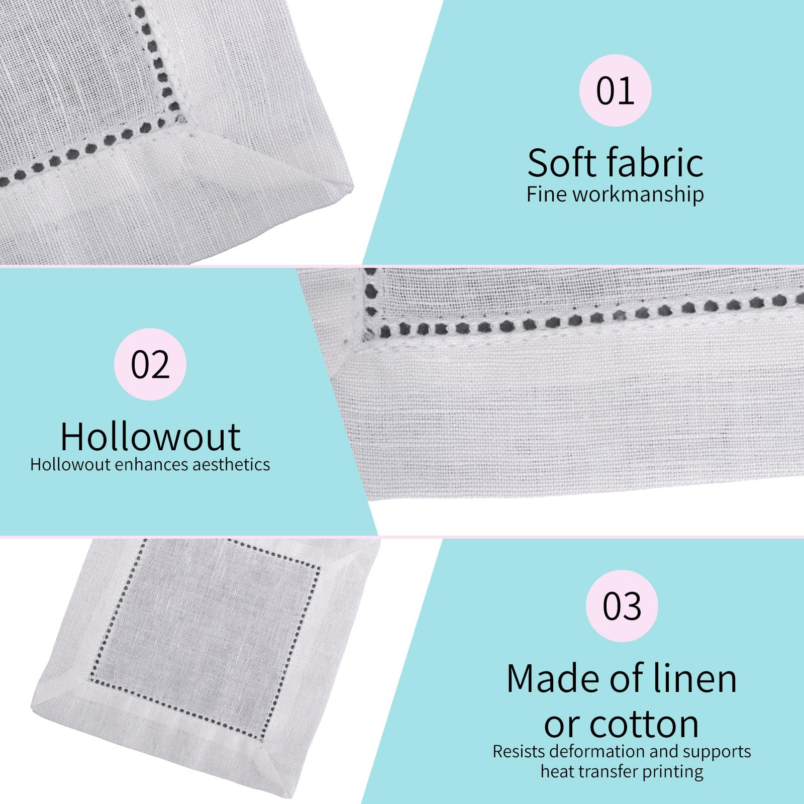 Fukaisu wedding white linen napkins elevate reception settings with refined, practical serving pieces.