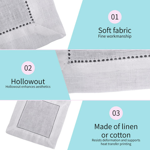 Fukaisu wedding white linen napkins elevate reception settings with refined, practical serving pieces.