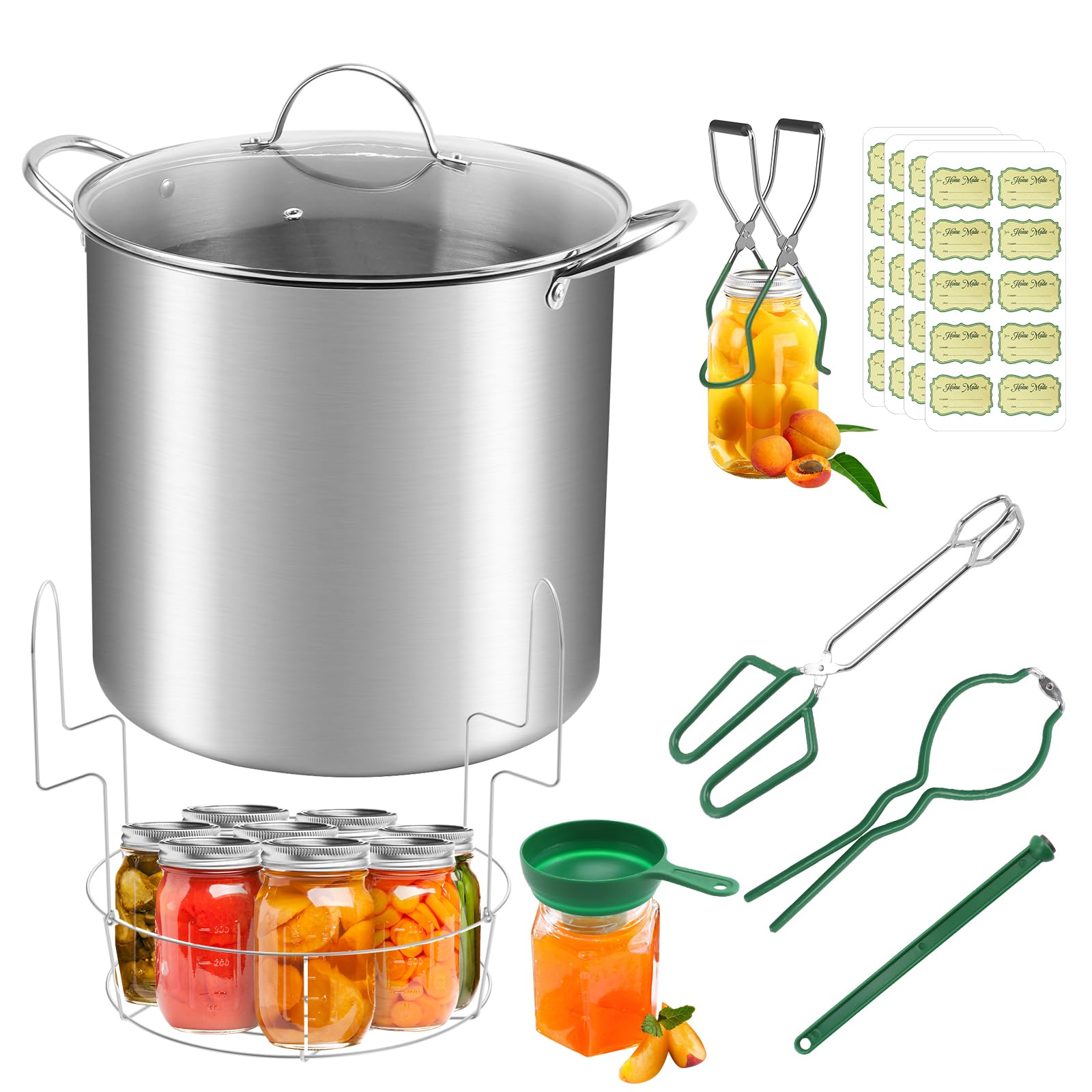 Fulgutonit 21-5 qt pot kit assembled for home canning, ready to use