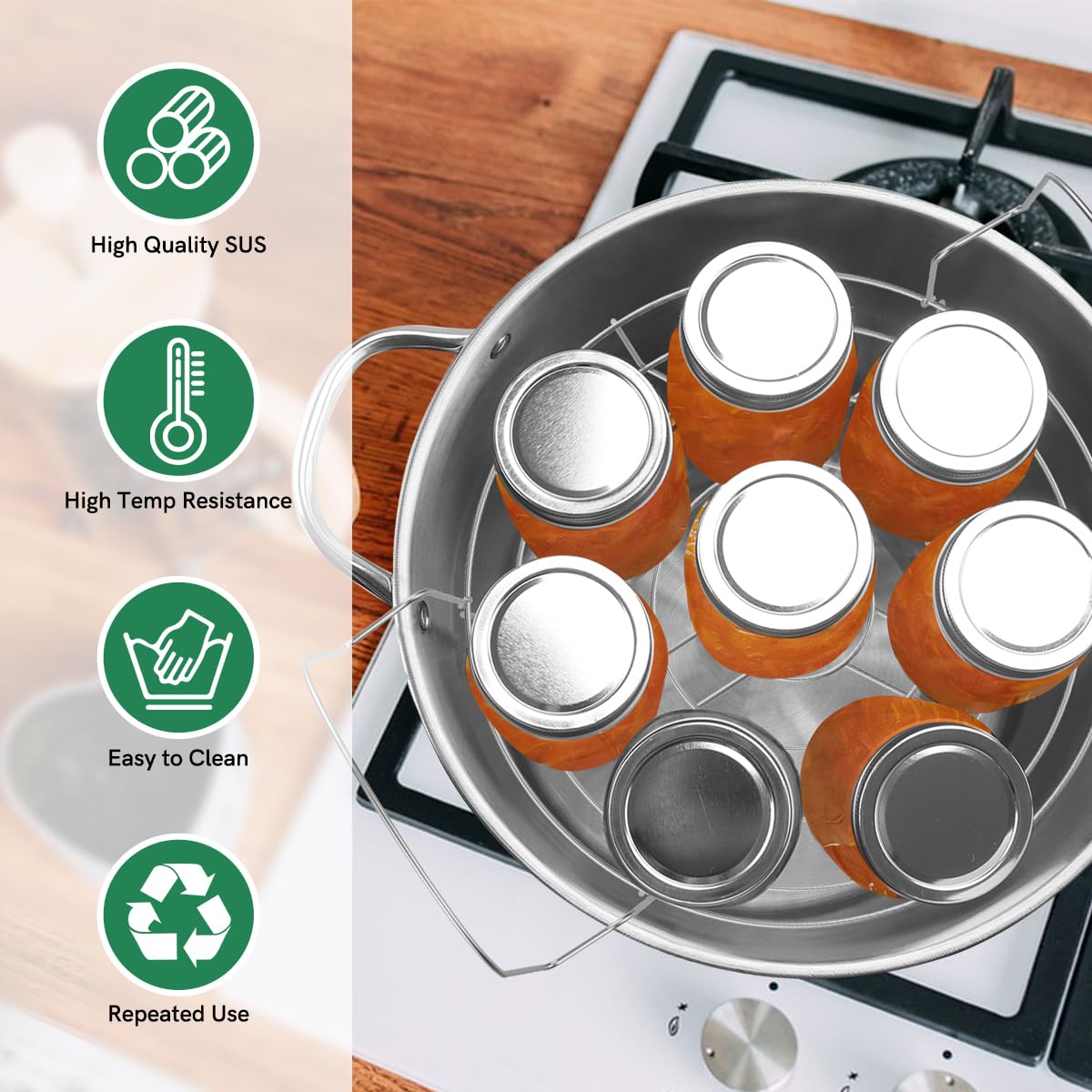 Lid lifter included in the kit for safe handling