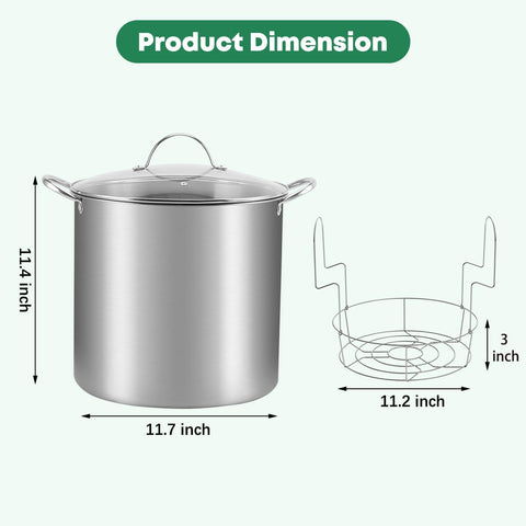 Rustproof stainless steel rack holds jars securely for processing